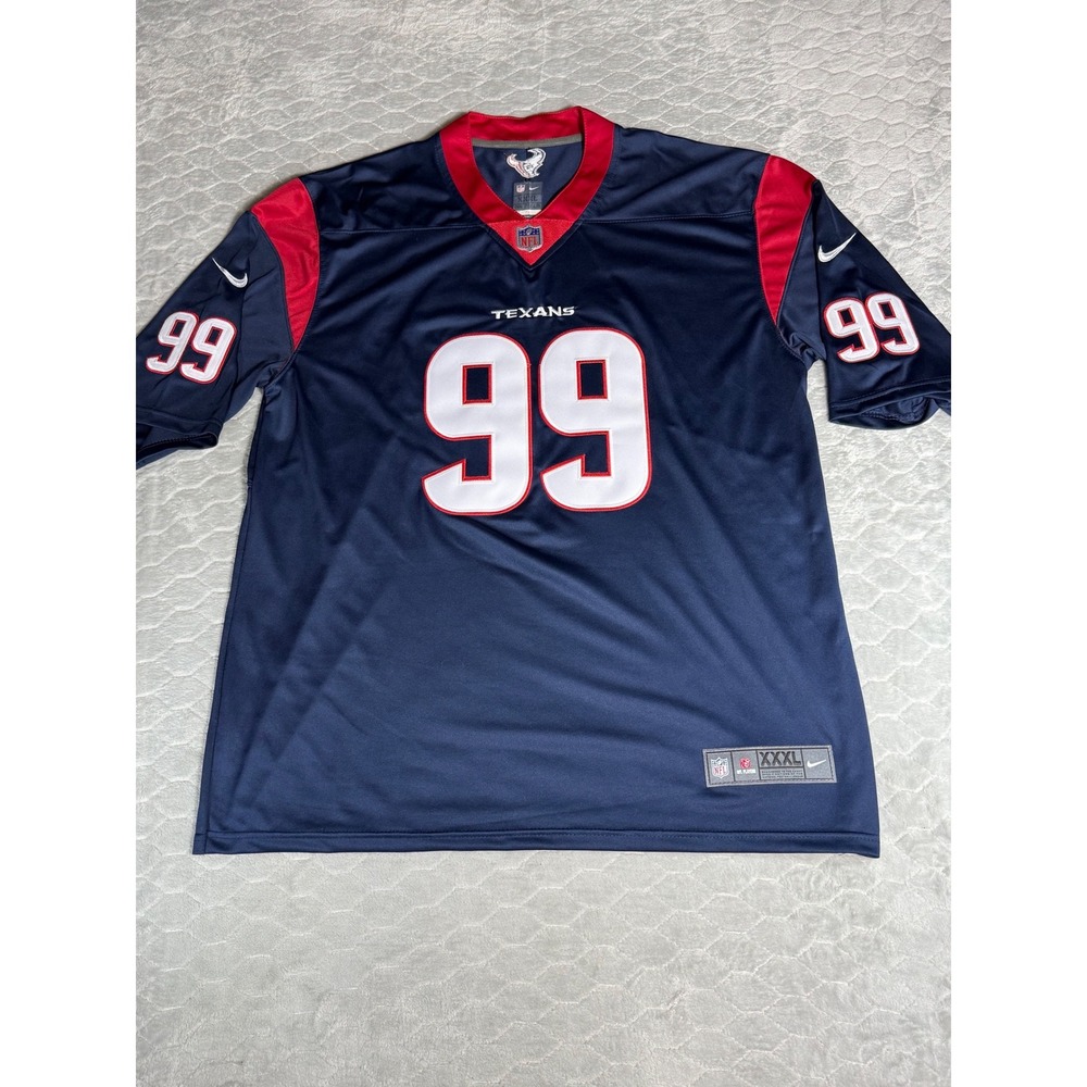 Nike Houston Texans JJ Watt NFL Jersey Navy Blue Red 99 Mens XXXL